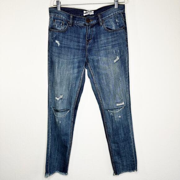 One Teaspoon Freebird Awesome Baggies Low Waist Relaxed Leg Fray Hem Jeans 26 - Picture 16 of 16